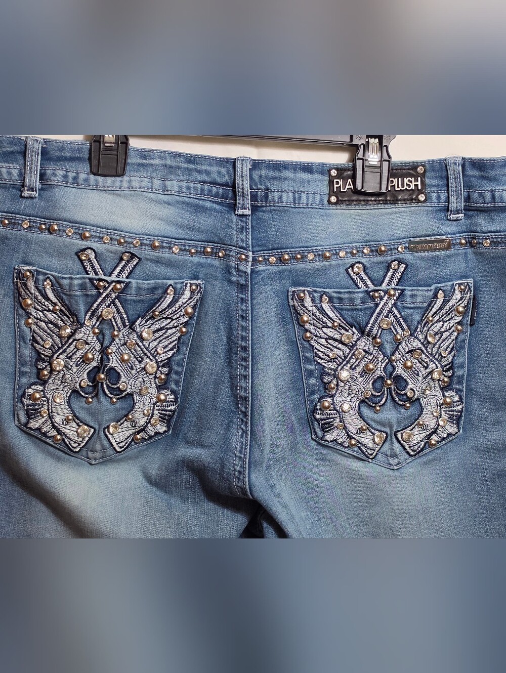 Platinum Plush Duel Challenge Jeans - Sz Juniors 15 or Womans 12 - Picture 6 of 9